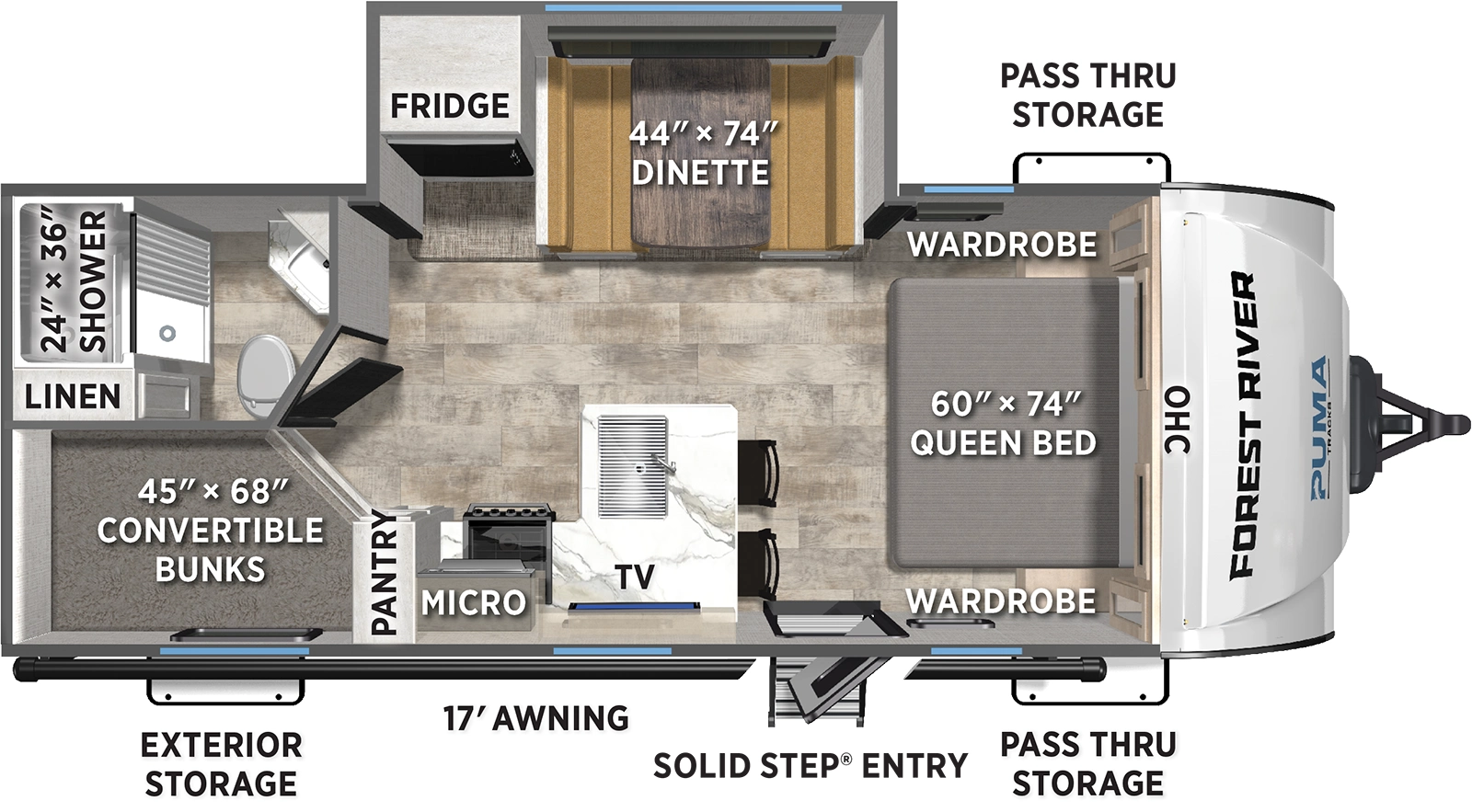 Puma Tracks 235BH Floorplan